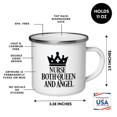 Nurse Queen and Angel 11oz Campfire Mug Image 1