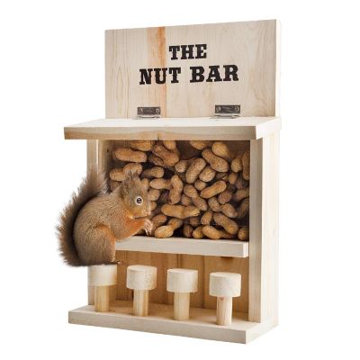 Nut Bar Squirrel Feeder, Funny Bar Stool Outdoor Squirrel Feeder Image 1