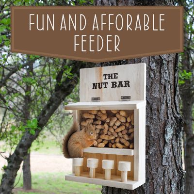Nut Bar Squirrel Feeder, Funny Bar Stool Outdoor Squirrel Feeder Image 2