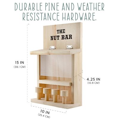 Nut Bar Squirrel Feeder, Funny Bar Stool Outdoor Squirrel Feeder Image 3