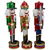 Nutcracker Factory - 14" Set of 3 Sequin Jacket Christmas Nutcrackers Tabletop Decor Image 1