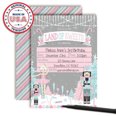 Nutcracker Sweets Birthday Invitations 40pcs. by AmandaCreation Image 2