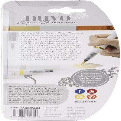 Nuvo Aqua Shimmer Pens 3/Pkg-Precious Metals Image 1