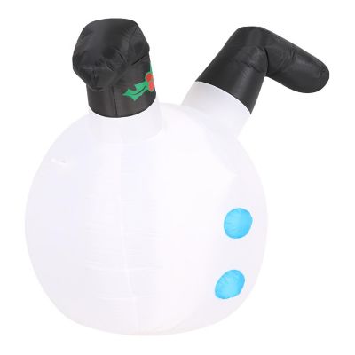 Occasions 3.5' INFLATABLE SNOWMAN LEGS, 3 ft Tall, Multicolored Image 1