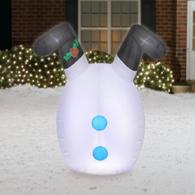 Occasions 3.5' INFLATABLE SNOWMAN LEGS, 3 ft Tall, Multicolored Image 2