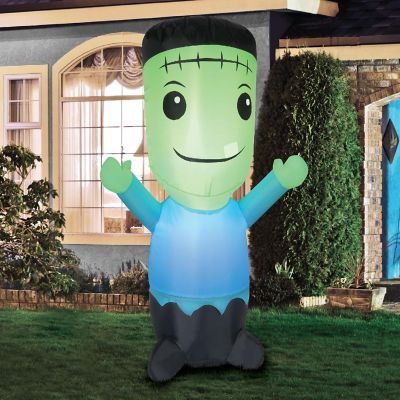 Occasions 5' Inflatable Monster, 5 ft Tall, Multicolored Image 1