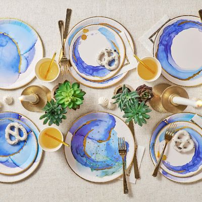 Ocean Watercolor Small Plates (10 per pack) Image 1