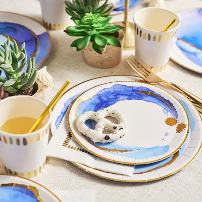 Ocean Watercolor Small Plates (10 per pack) Image 3