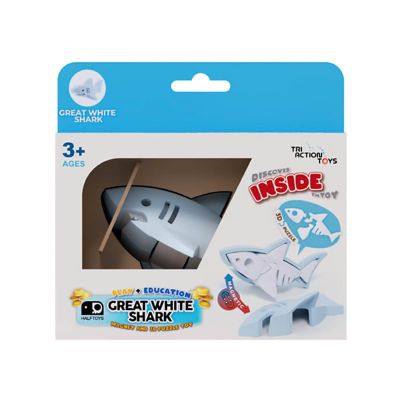 Ocean White Shark Magnetic Puzzle Toy Image 1