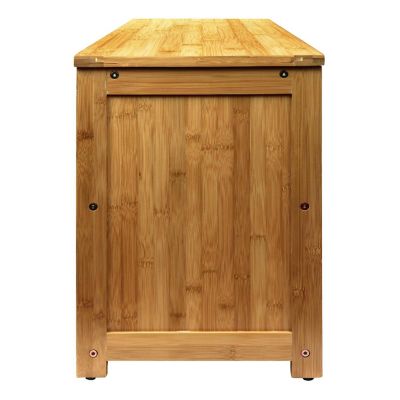 Oceanstar 10-Pair Bamboo Entryway Storage Bench Image 2
