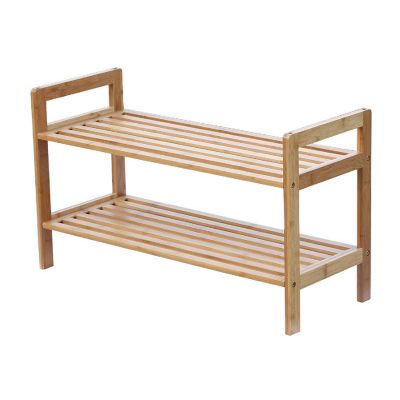 Oceanstar 2 Tier Bamboo Shoe Rack Image 1