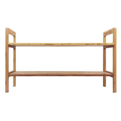 Oceanstar 2 Tier Bamboo Shoe Rack Image 1