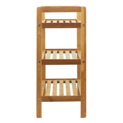 Oceanstar 3-Tier Bamboo Shoe Rack, Natural Image 1