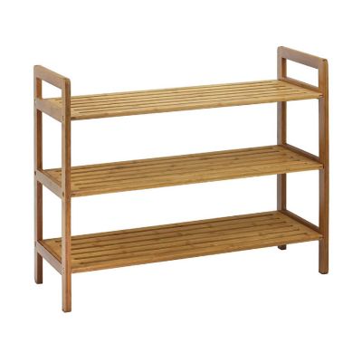 Oceanstar 3-Tier Bamboo Shoe Rack, Natural Image 2