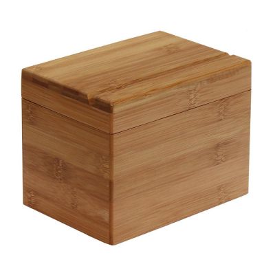Oceanstar Bamboo Recipe Box with Divider Image 1
