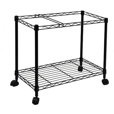 Oceanstar Portable 1-Tier Metal Rolling File Cart, Black Image 1