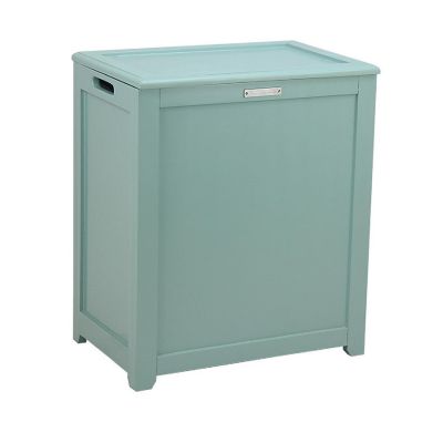 Oceanstar Storage Laundry Hamper, Turquoise Image 1