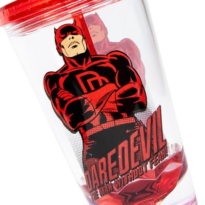 OFFICIAL Daredevil Reusable Tumbler With Straw  Feat. Dardevil's Hero Pose  Holds 18 OZ Image 3