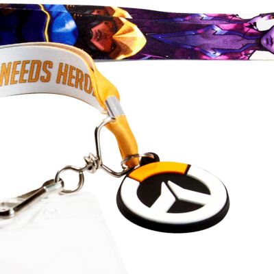 OFFICIAL Overwatch Lanyard  Feat. D. Va & More  Includes ID Holder & Logo Coin Image 2