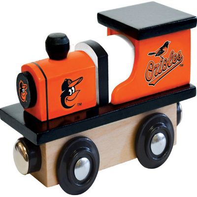 Officially Licensed MLB Baltimore Orioles Wooden Toy Train Engine For Kids Image 1