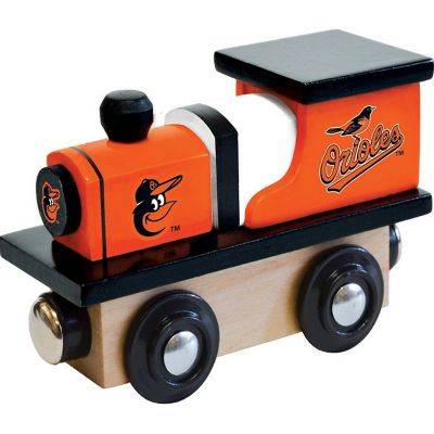 Officially Licensed MLB Baltimore Orioles Wooden Toy Train Engine For Kids Image 1
