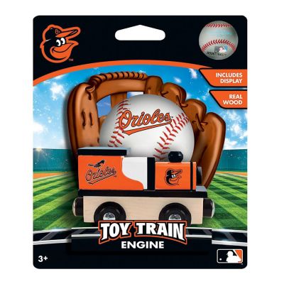 Officially Licensed MLB Baltimore Orioles Wooden Toy Train Engine For Kids Image 2