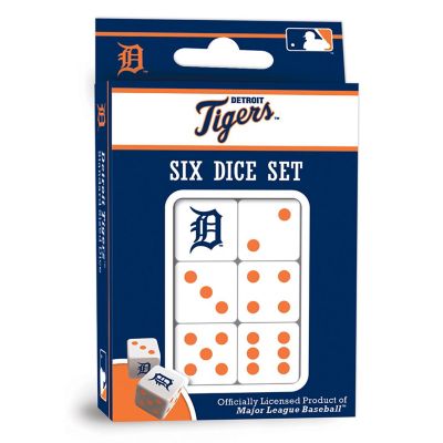 Officially Licensed MLB Detroit Tigers 6 Piece D6 Gaming Dice Set Image 1