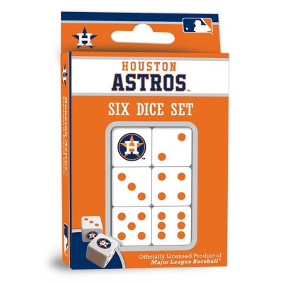 Officially Licensed MLB Houston Astros 6 Piece D6 Gaming Dice Set Image 1
