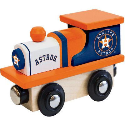 Officially Licensed MLB Houston Astros Wooden Toy Train Engine For Kids Image 1