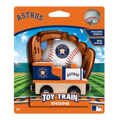 Officially Licensed MLB Houston Astros Wooden Toy Train Engine For Kids Image 2