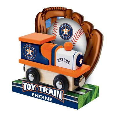 Officially Licensed MLB Houston Astros Wooden Toy Train Engine For Kids Image 3