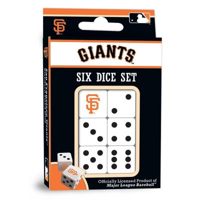Officially Licensed MLB San Francisco Giants 6 Piece D6 Gaming Dice Set Image 1
