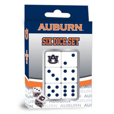 Officially Licensed NCAA Auburn Tigers 6 Piece D6 Gaming Dice Set Image 1