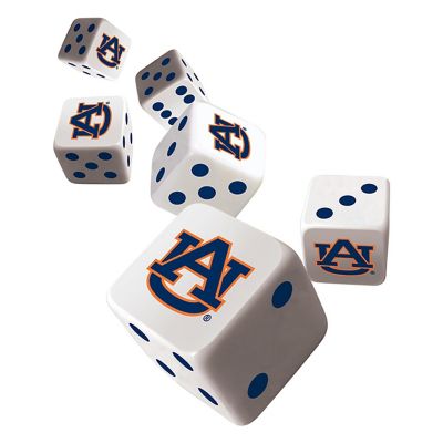 Officially Licensed NCAA Auburn Tigers 6 Piece D6 Gaming Dice Set Image 2