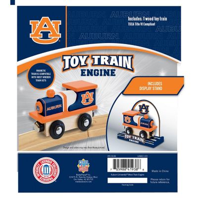 Officially Licensed NCAA Auburn Tigers Wooden Toy Train Engine For Kids Image 3
