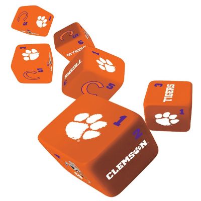 Officially Licensed NCAA Clemson Tigers 6 Piece D6 Gaming Dice Set Image 2