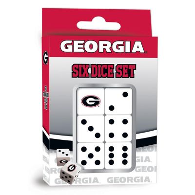 Officially Licensed NCAA Georgia Bulldogs 6 Piece D6 Gaming Dice Set Image 1