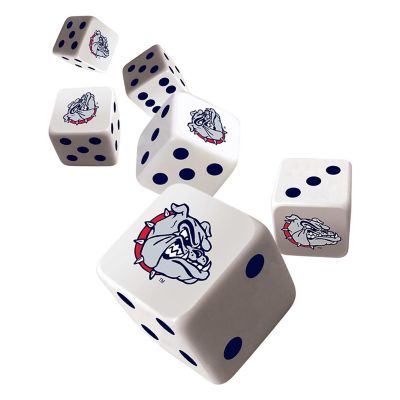 Officially Licensed NCAA Gonzaga Bulldogs 6 Piece D6 Gaming Dice Set Image 2