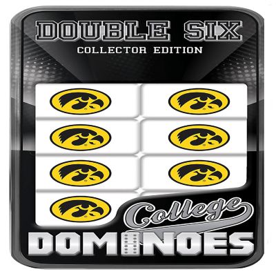 Officially Licensed NCAA Iowa Hawkeyes 28 Piece Dominoes Game Image 1