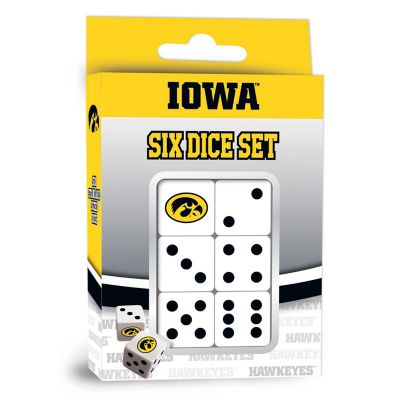 Officially Licensed NCAA Iowa Hawkeyes 6 Piece D6 Gaming Dice Set Image 1