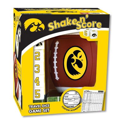 Officially Licensed NCAA Iowa Hawkeyes Shake N Score Dice Game Image 1