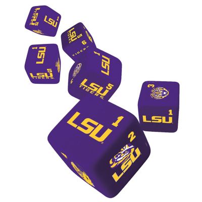 Officially Licensed NCAA LSU Tigers 6 Piece D6 Gaming Dice Set Image 2