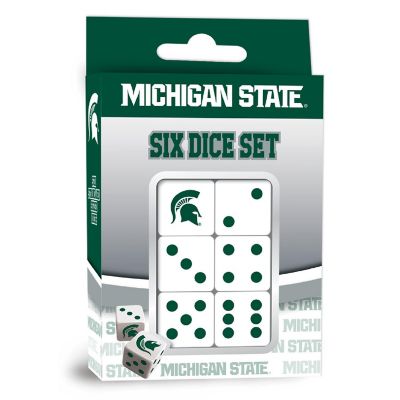 Officially Licensed NCAA Michigan State Spartans 6 Piece D6 Gaming Dice Set Image 1