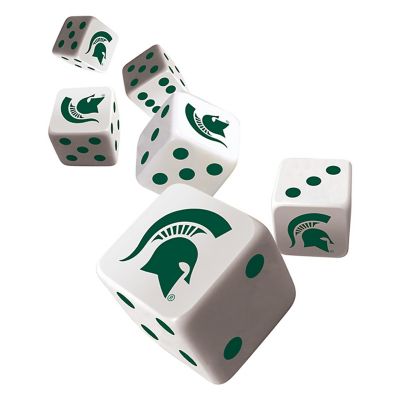 Officially Licensed NCAA Michigan State Spartans 6 Piece D6 Gaming Dice Set Image 2