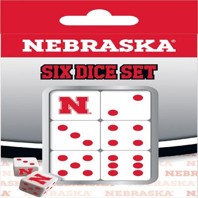 Officially Licensed NCAA Nebraska Cornhuskers 6 Piece D6 Gaming Dice Set Image 1
