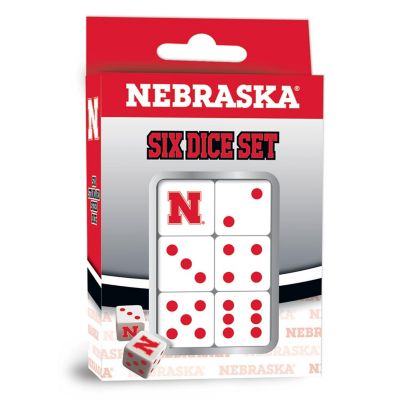 Officially Licensed NCAA Nebraska Cornhuskers 6 Piece D6 Gaming Dice Set Image 1