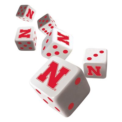 Officially Licensed NCAA Nebraska Cornhuskers 6 Piece D6 Gaming Dice Set Image 2