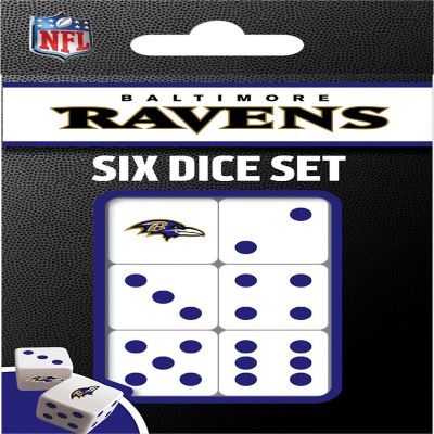 Officially Licensed NFL Baltimore Ravens 6 Piece D6 Gaming Dice Set Image 1