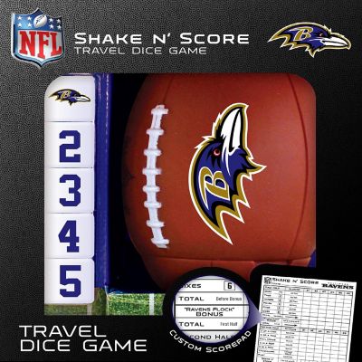 Officially Licensed NFL Baltimore Ravens Shake N Score Dice Game Image 1