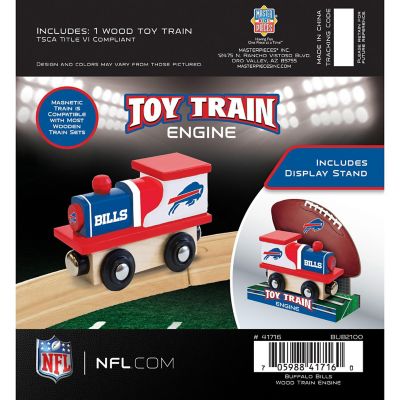 Officially Licensed NFL Buffalo Bills Wooden Toy Train Engine For Kids Image 3